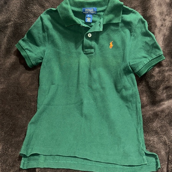 POLO RALPH LAUREN GREEN POLO SHIRT. Boys size 6. - Picture 3 of 5